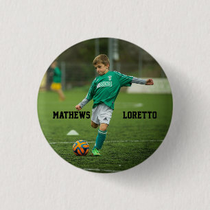 Your favorite Soccer Player name and Photo 1 Inch Round Button