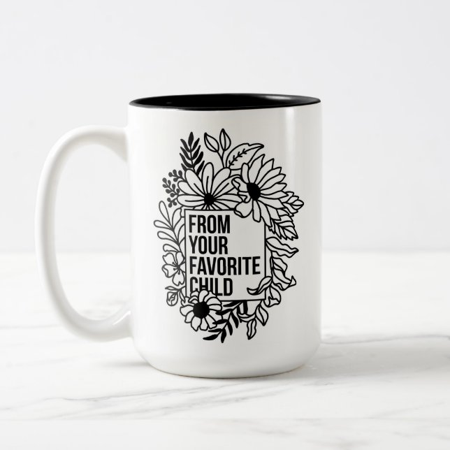 Your Favourite Child Customizable Two-Tone Coffee Mug (Left)