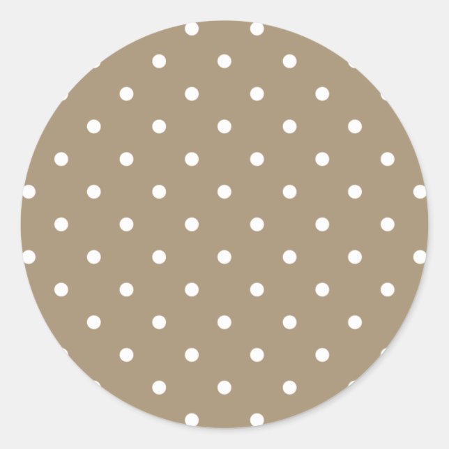 Your Favourite Colour with Tiny White Polka Dots Classic Round Sticker (Front)
