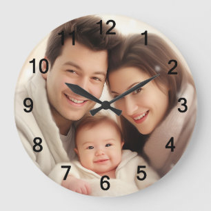 Your Favourite Family Photo wall Large Clock