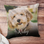 Your Favourite Pet Photo Throw Pillow<br><div class="desc">Personalise with your favourite pet photo to create a unique memory and gift. A lovely keepsake to treasure! Designed by Thisisnotme©</div>