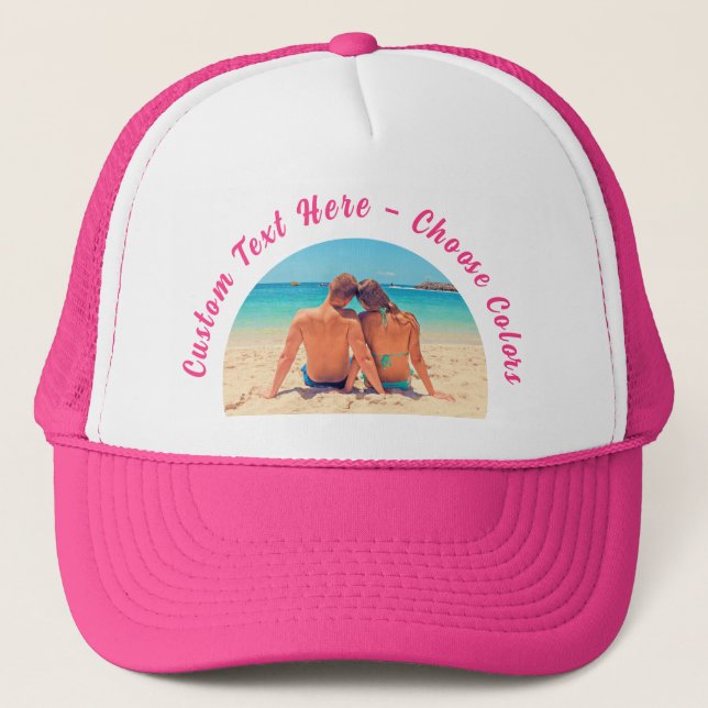 Your Favourite Photo Hat Example with Custom Text (Front)