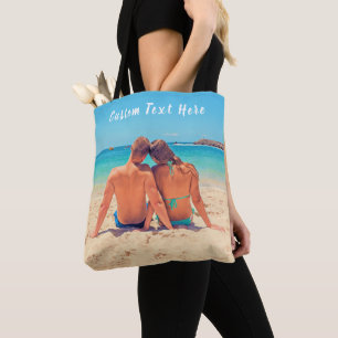 Your Favourite Photo Tote Bag with Custom Text