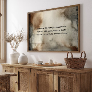 Your Favourite Quote or Saying Here Moody Wall Art