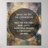Your Favourite Quote Warm Grunge Artwork Circles