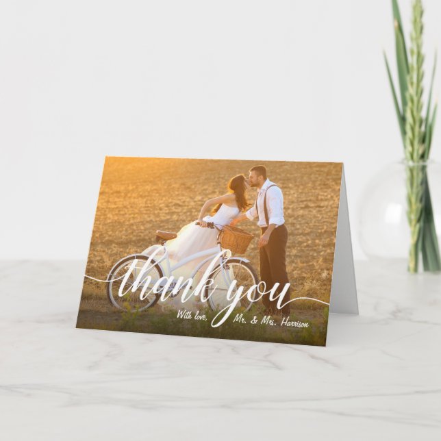 Your Favourite Wedding Day Photo Thank You Card (Front)
