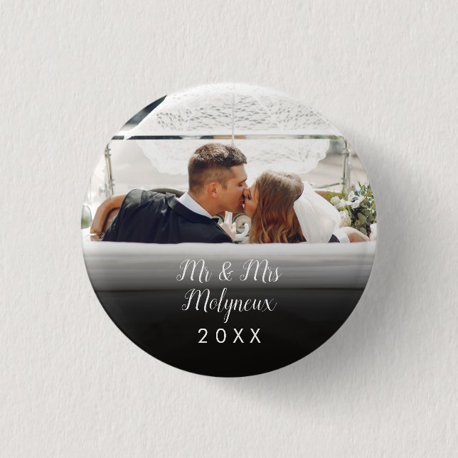 Your Favourite Wedding Photo 1 Inch Round Button (Front)