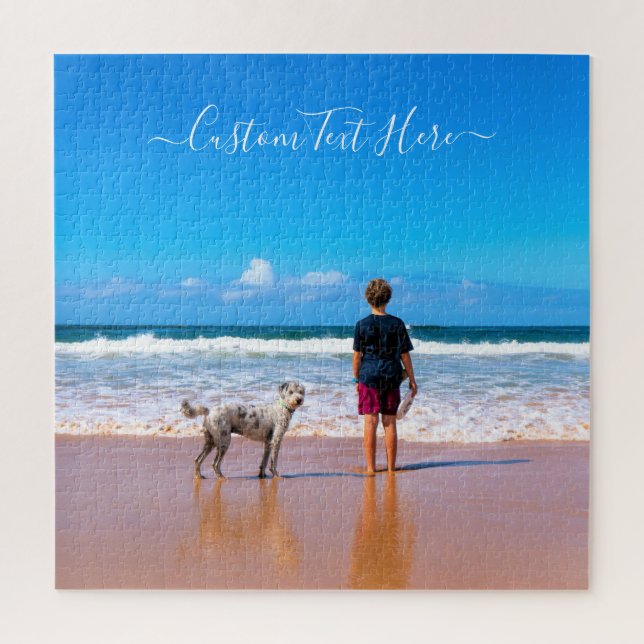 Your Favrite Photo Puzzle with Custom Text (Vertical)