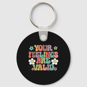 Your Feelings Are Valid Cute Retro Mental Health A Keychain