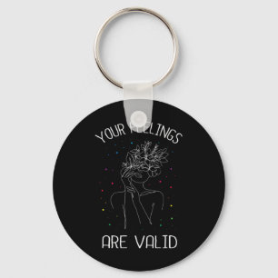 Your feelings are valid I Mental health Keychain