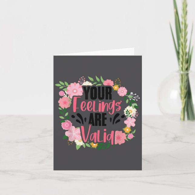 Your Feelings Are Valid Mental Health People With  Card (Front)