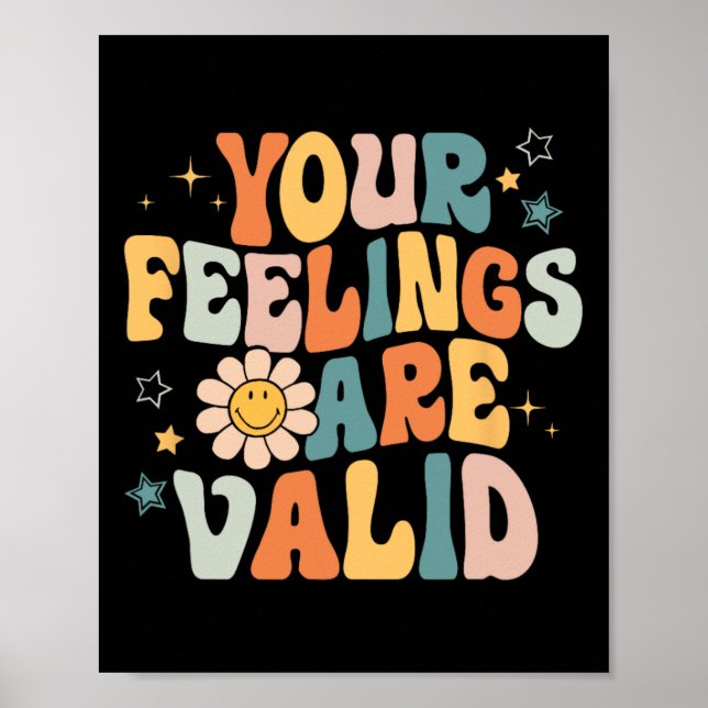 Your Feelings Are Valid Mental Health Problems Men Poster (Front)
