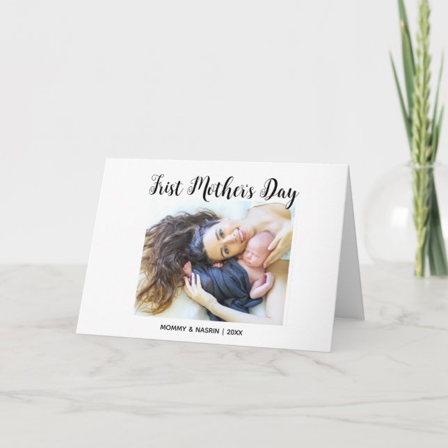 Your First Mother's Day personalised photo &Quote  Card (Front)