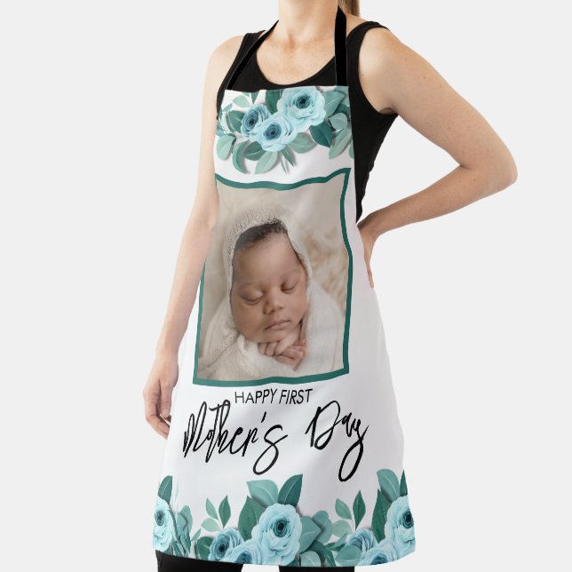 Your First Mother's Day Rose Greenery Photo Apron (Insitu)