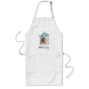 Your First Mother's Day Rose Greenery Photo Long Apron