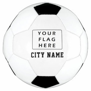 Your Flag Your text Team Keepsake Soccer Ball