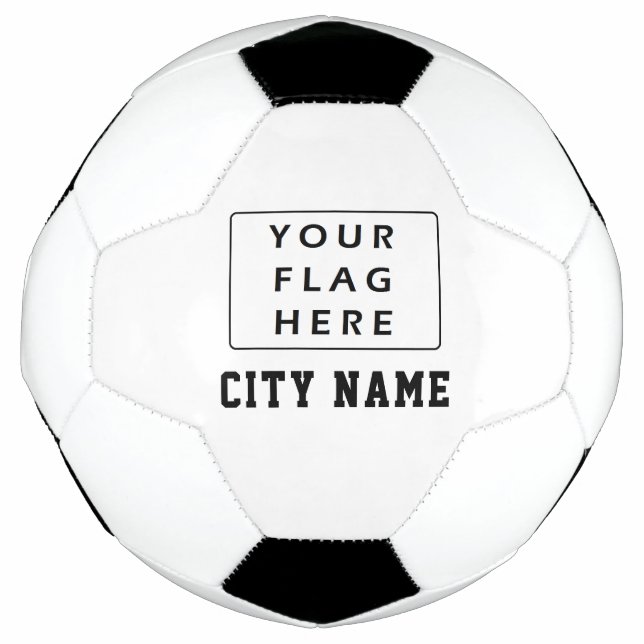 Your Flag Your text Team Keepsake Soccer Ball (Front)