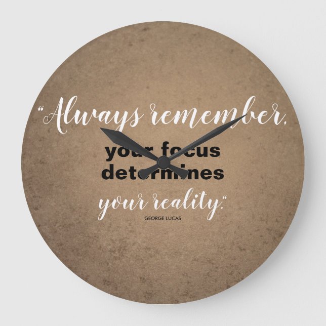 Your Focus Determines Your Reality Large Clock (Front)