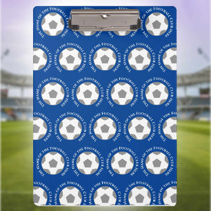 Your Football Team in Blue. Football Coach Clipboard