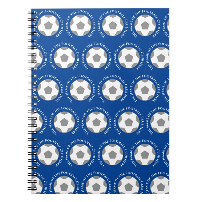 Your Football Team in Blue Notebook (Front)