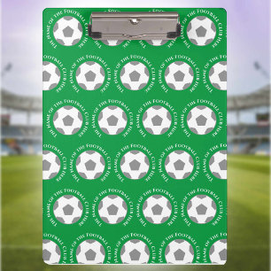 Your Football Team in Green Football Coach Clipboard