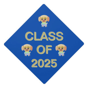 Your Friends Here Same Pic Class of 2025 Blue Graduation Cap Topper