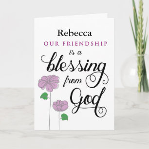 Your Friendship is a Blessing from God Card