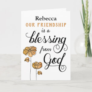 Your Friendship is a Blessing from God Card