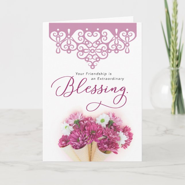 Your Friendship is an Extraordinary Blessing Card (Front)