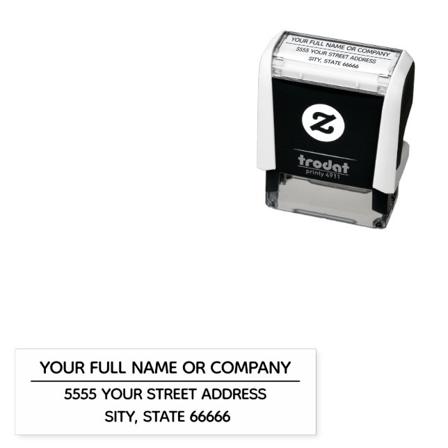Your Full Name Address Personalized Stamp Example (In Situ)