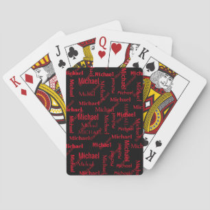 Your Full Name Custom Gift Easy Read Playing Cards