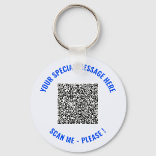 Your Funny QR Code Custom Text Keychain