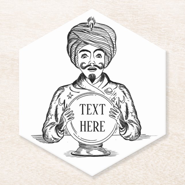 Your Future "Customize Text" Paper Coaster (Front)