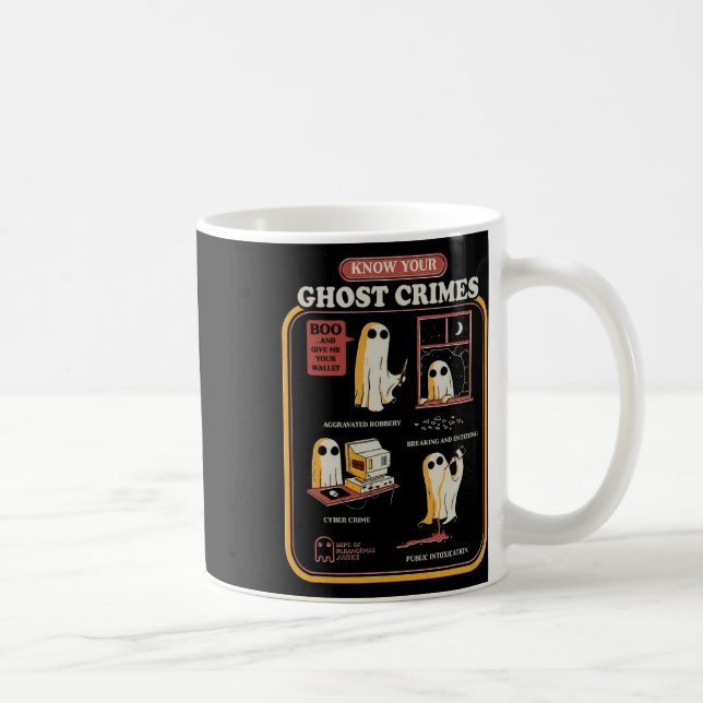 Your Ghost Crimes Funny Halloween  Coffee Mug (Right)