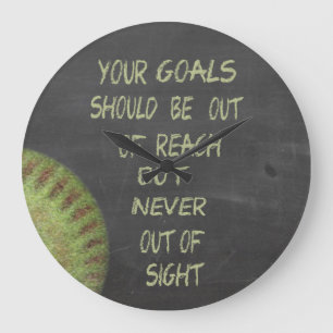 Your Goals Fastpitch Softball Chalkboard Large Clock