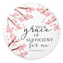 Your Grace is Sufficient Bible Cherry Blossoms