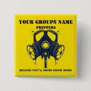 YOUR GROUPS NAME 2 INCH SQUARE BUTTON