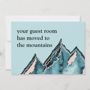 Your Guest Room Moved to the Mountains New Home An Announcement