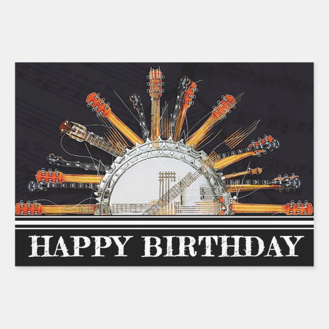 YOUR GUITAR STRINGS IN THE SUN WRAPPING PAPER SHEET (Front 3)