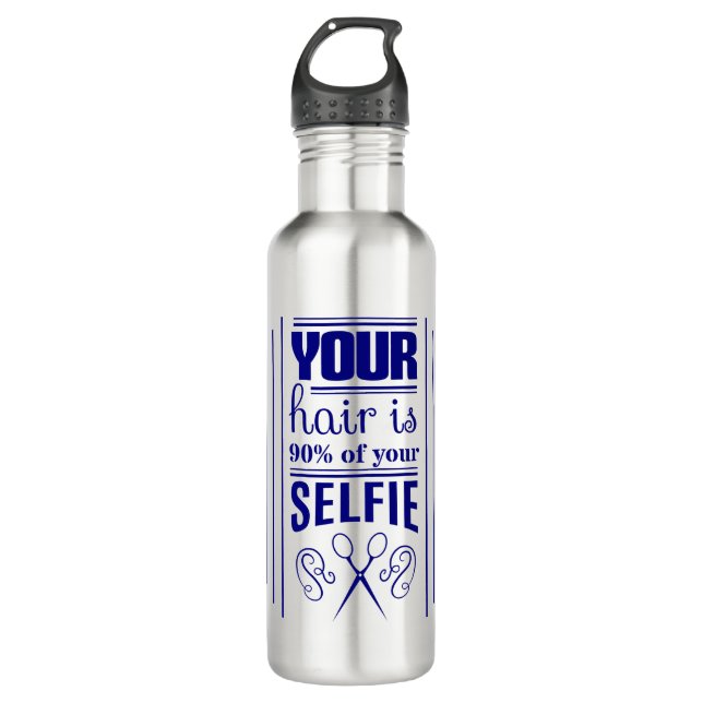 Your Hair Is 90% Of Your Selfie 710 Ml Water Bottle (Front)