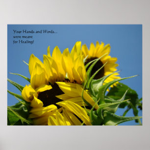 Your Hands and Words for Healing! art print Flower
