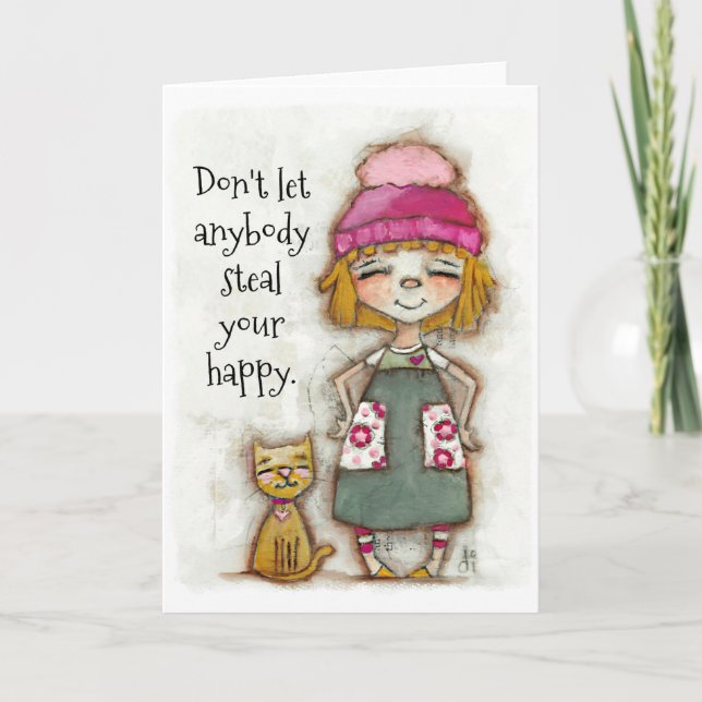 Your Happy - Encouragement card (blank inside) (Front)