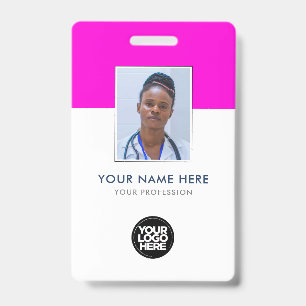 Your Health Care Company Logo Photo Clip Name Badge