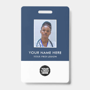 Your Health Care Company Logo Photo Clip Name Badge