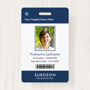 Your Health Care Company Logo Photo Clip Name Badge