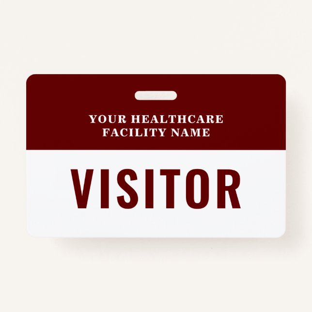 Your Health Care Company Photo Visitor Badge (Front)
