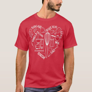 Your Heart Beats For Baking Back Motifs  T-Shirt