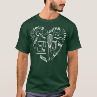 Your Heart Beats For Baking Back Motifs  T-Shirt