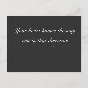 your heart knows collection postcard