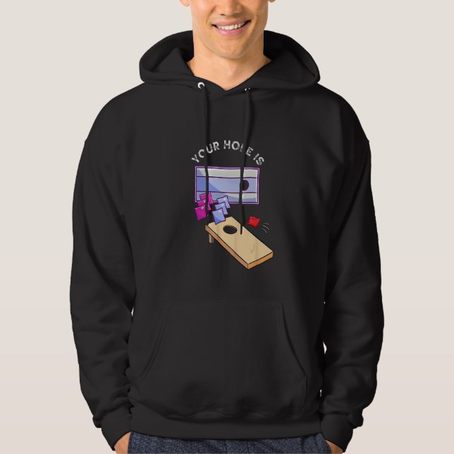 Your Hole Is My Goal Cornhole Team Bean Bag Hoodie (Front)